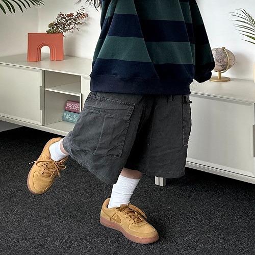 [누적6000장] 피그먼트 와이드 카고 7부 반바지