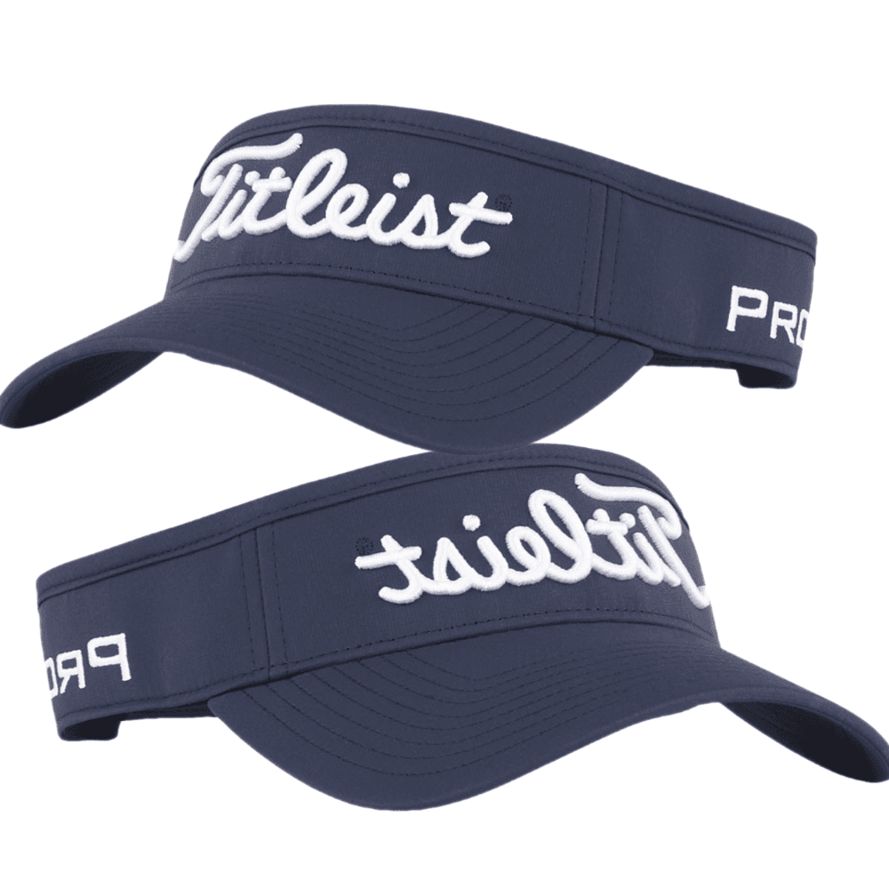 타이틀리스트 남성용 투어 퍼포먼스 골프 바이저 썬캡 모자 네이비