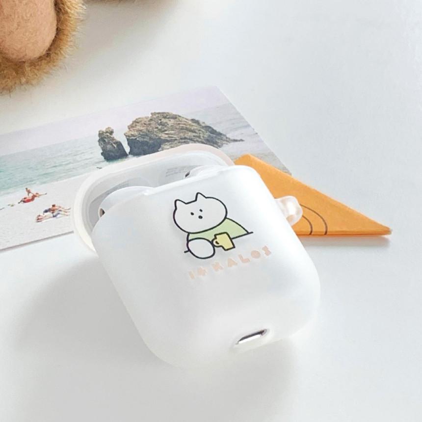 [열넷칼로스] 커피머핀 에어팟 1/2세대 케이스 (반투명)