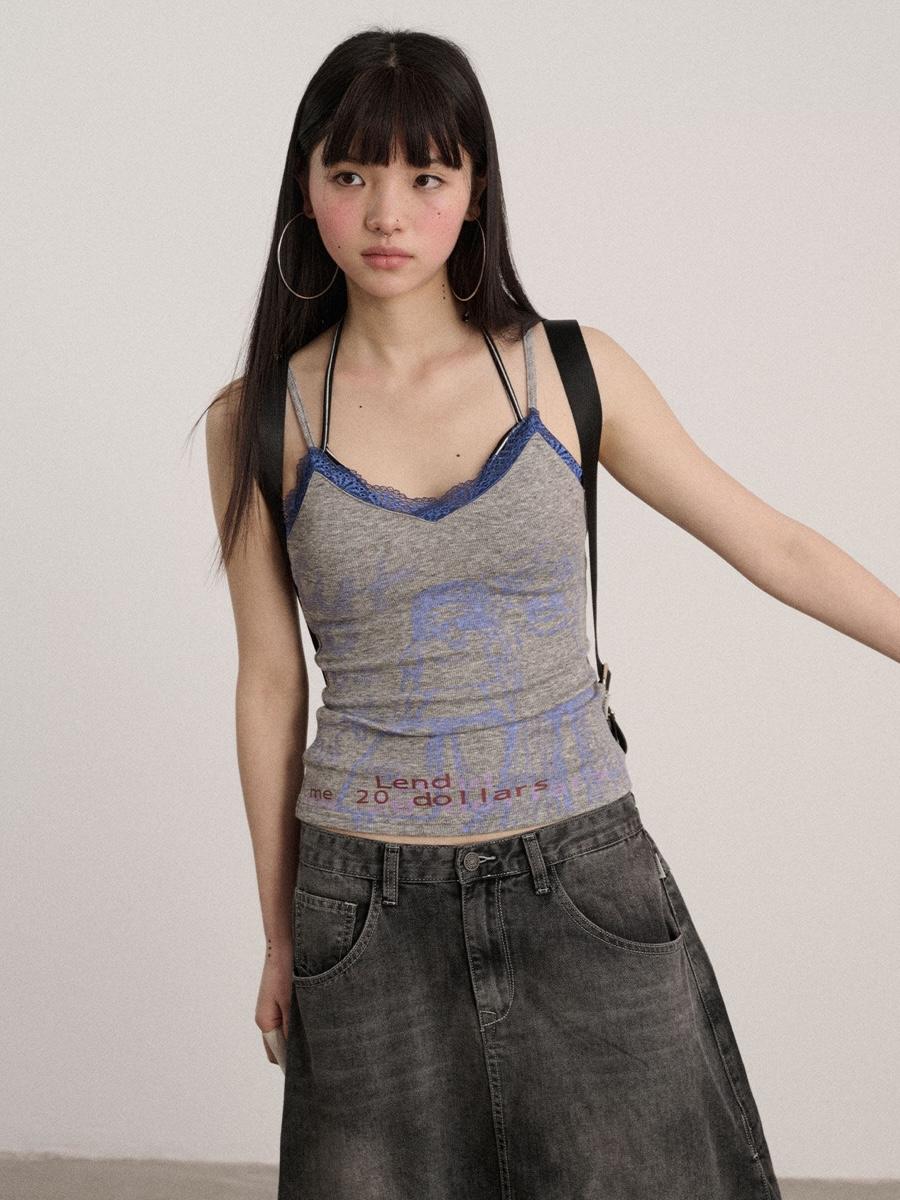 Achihara Dear Friends Lace Camisole (4color)