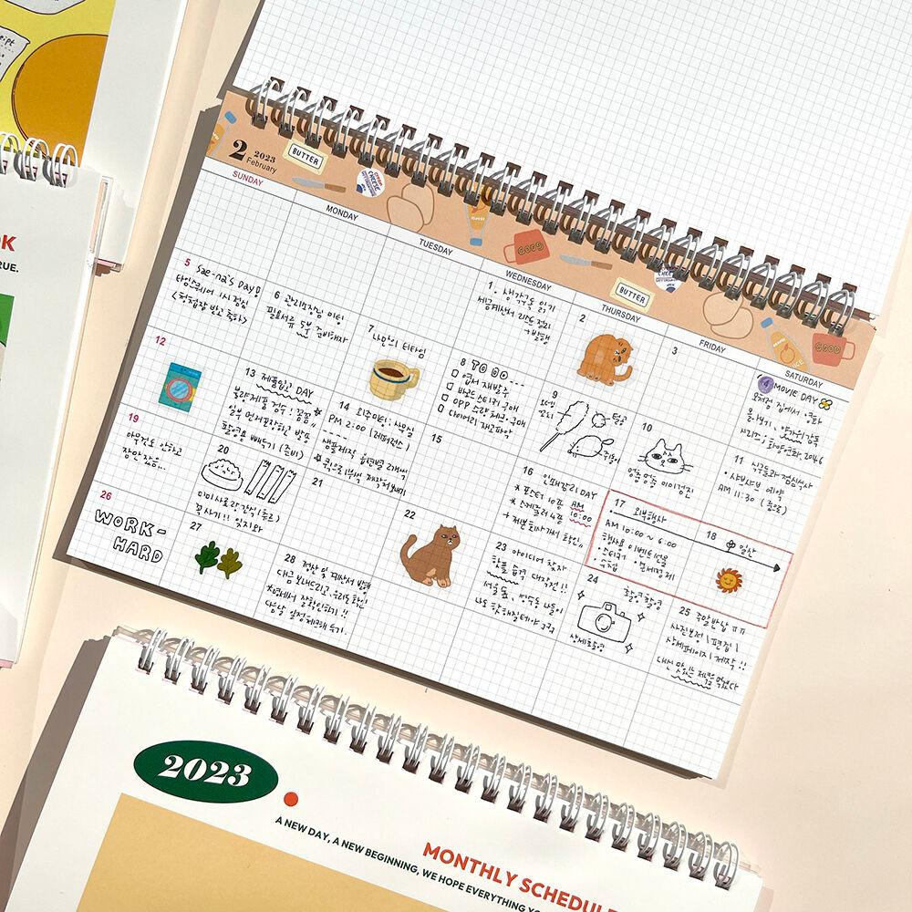 콤마비 2023년 월간 스케줄러 핸디형 A5 달력형