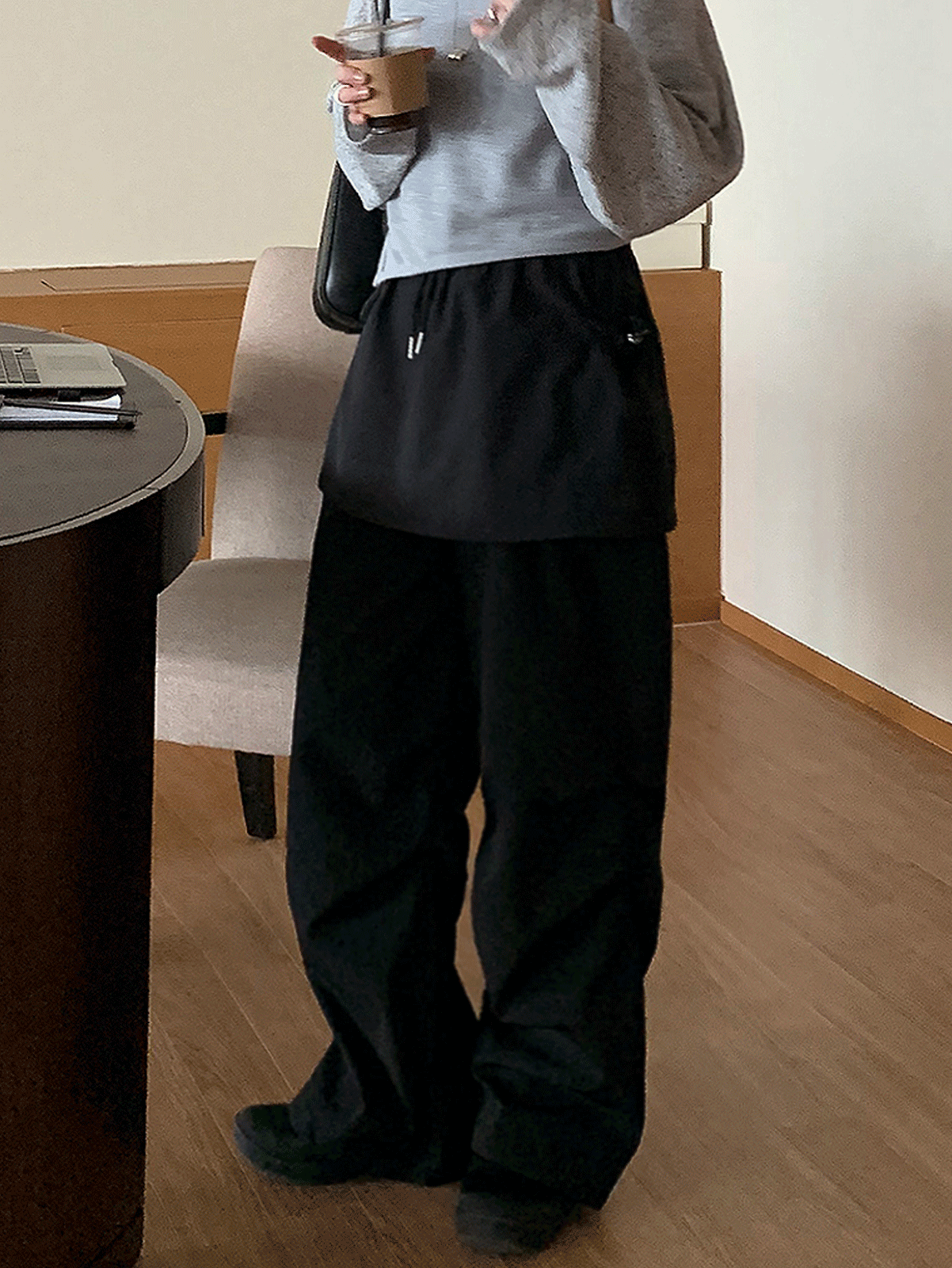 어리틀빗 grow nylon skirt pants (2color)