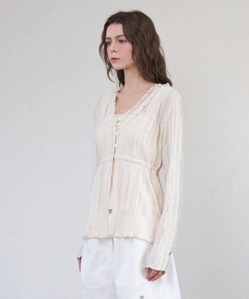 릴리안 레이스 가디건-슬리브리스 셋업