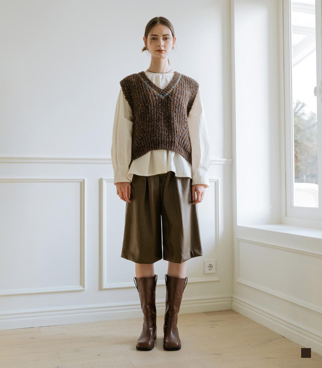 팝핑 알파카 니트 베스트