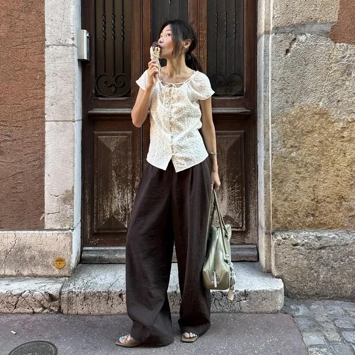 Waist-Banded Wide Pants SW5ML291_2color