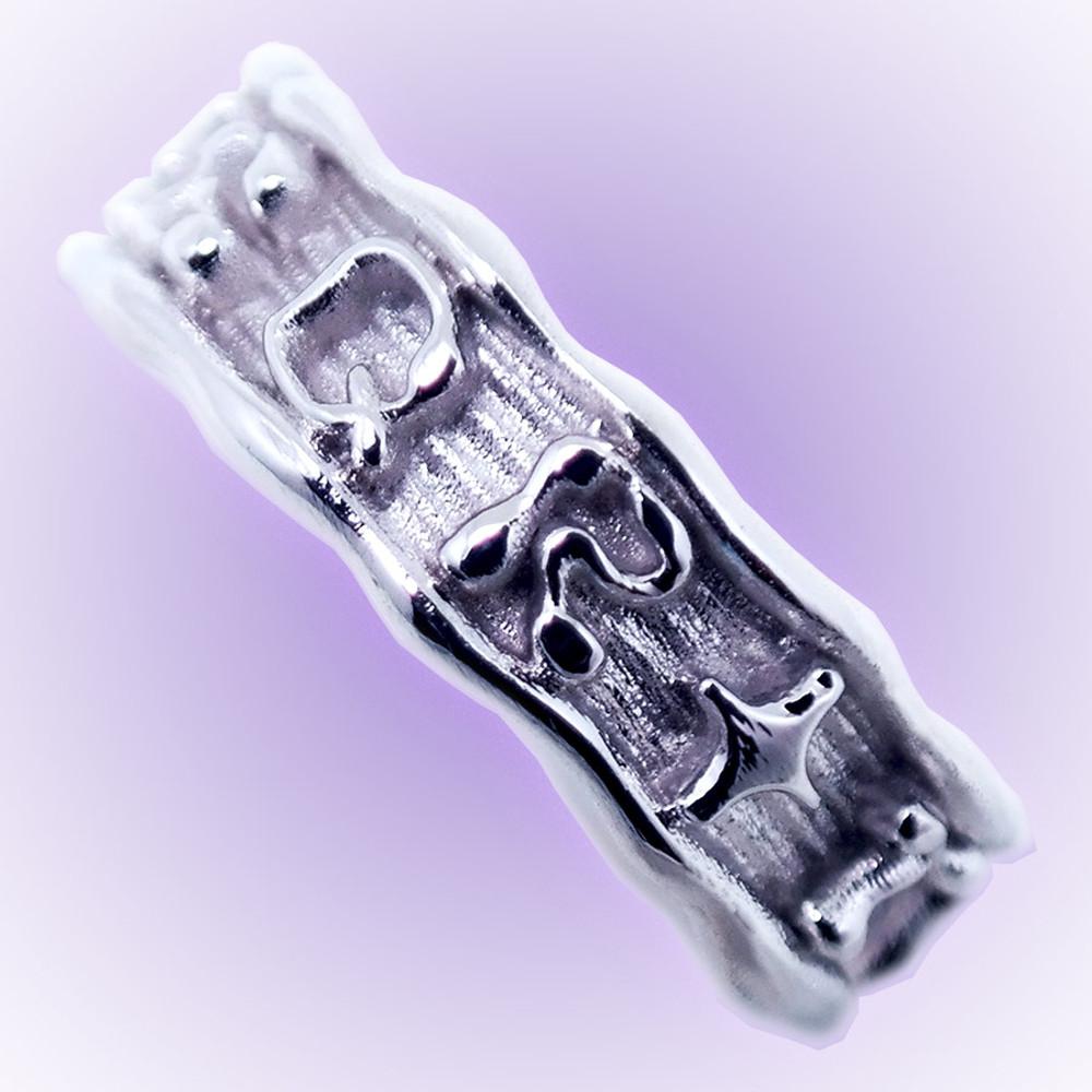 힙한 웨이브 얇은 이니셜 각인 제작 반지 커플링 선물