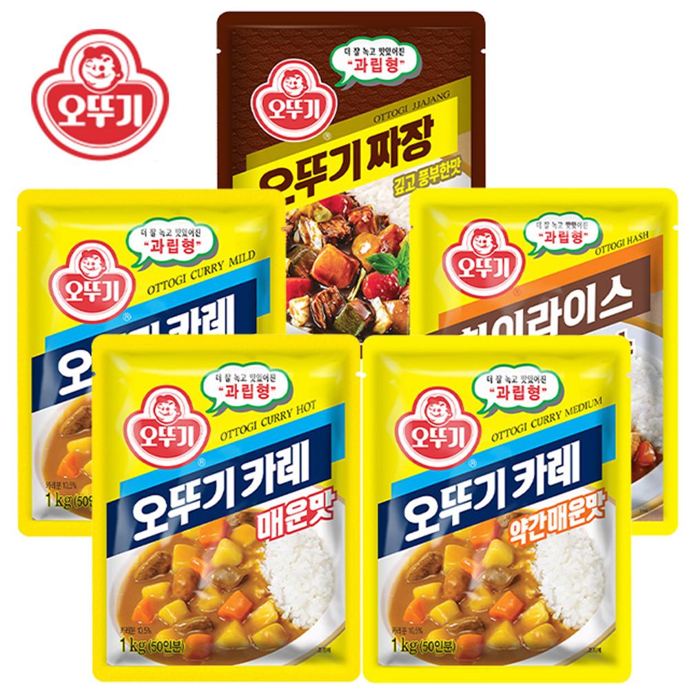 오뚜기 카레 짜장 하이라이스 소스 1kg 500g 모음 대용량 분말가루 약간매운맛 순한맛