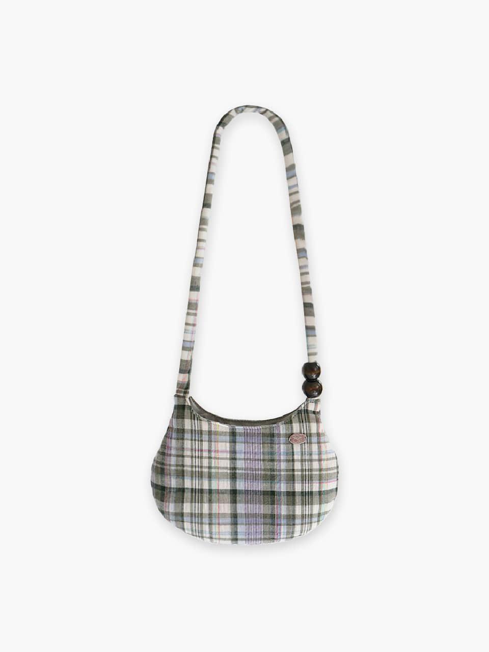 [COLOCYNTH] BABY BOWL BAG SOFT CHECK GREEN