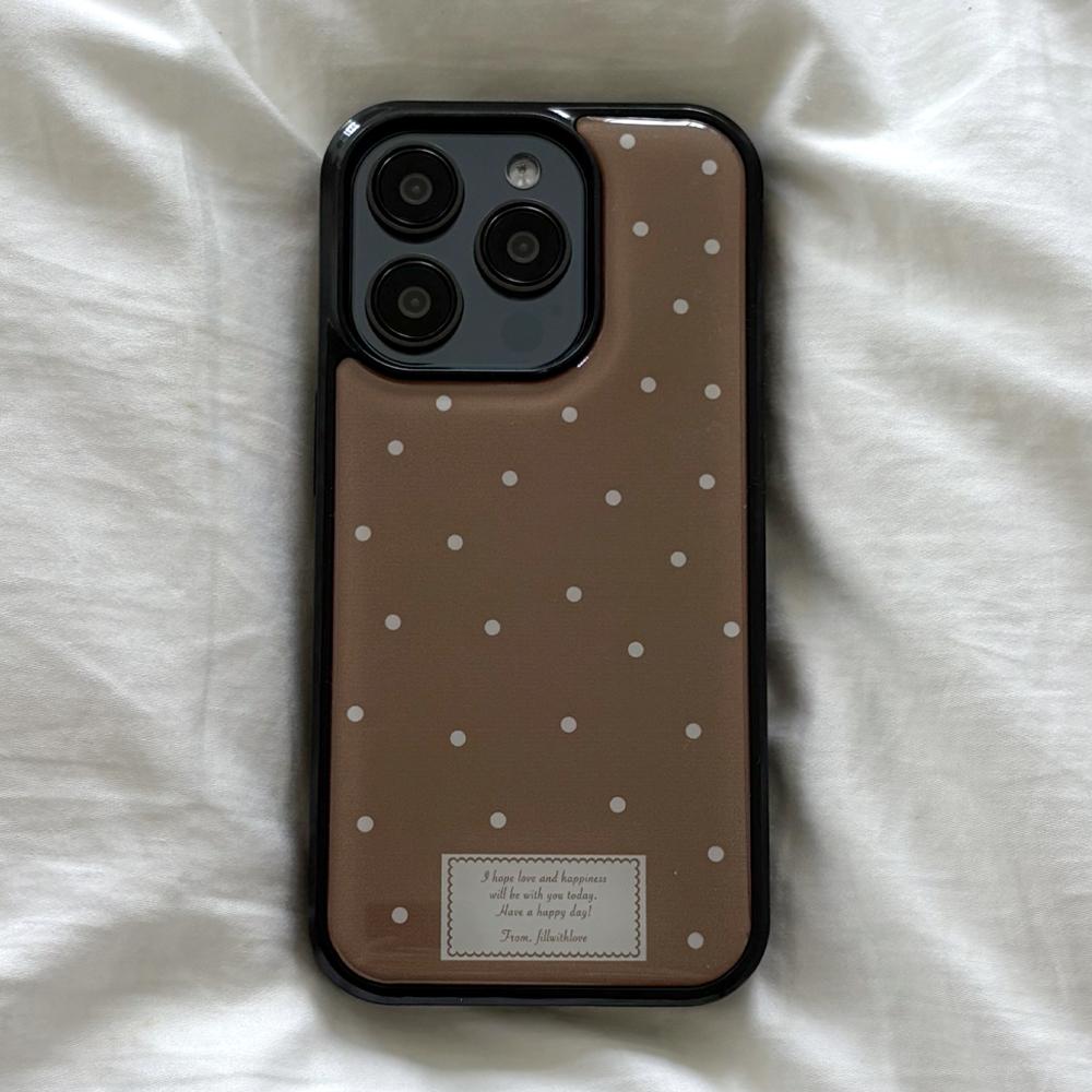 mini stitch(brown) 에폭시 범퍼케이스