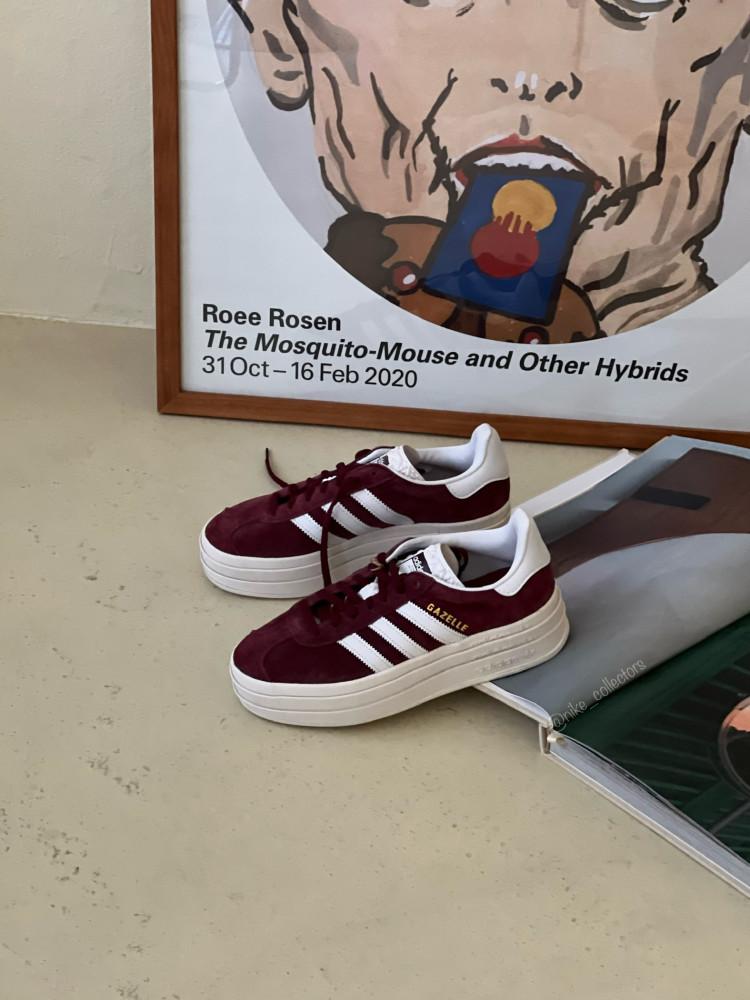 아디다스 오리지널스 가젤 볼드 플랫폼 보르도 버건디 우먼스
