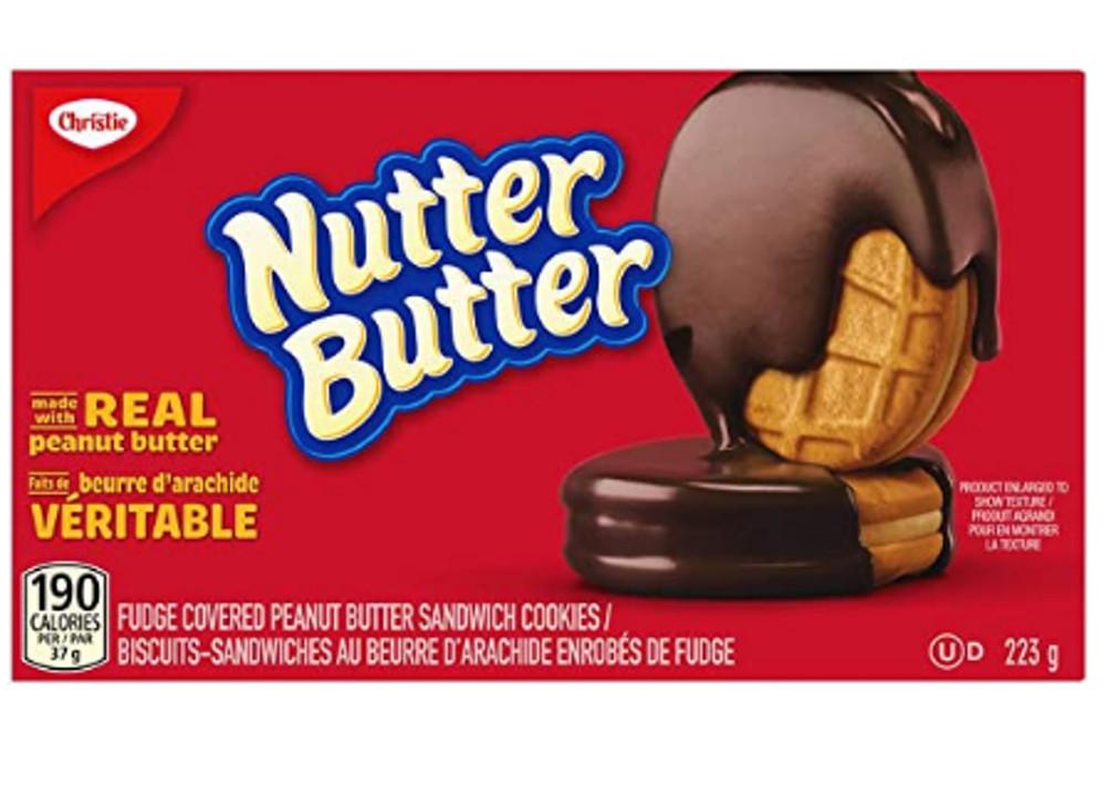 크리스티 Christie Nutter 버터 퍼지로 덮인 쿠키, 진짜 땅콩 버터를 곁들인, 223그램 [원산지:캐나다]