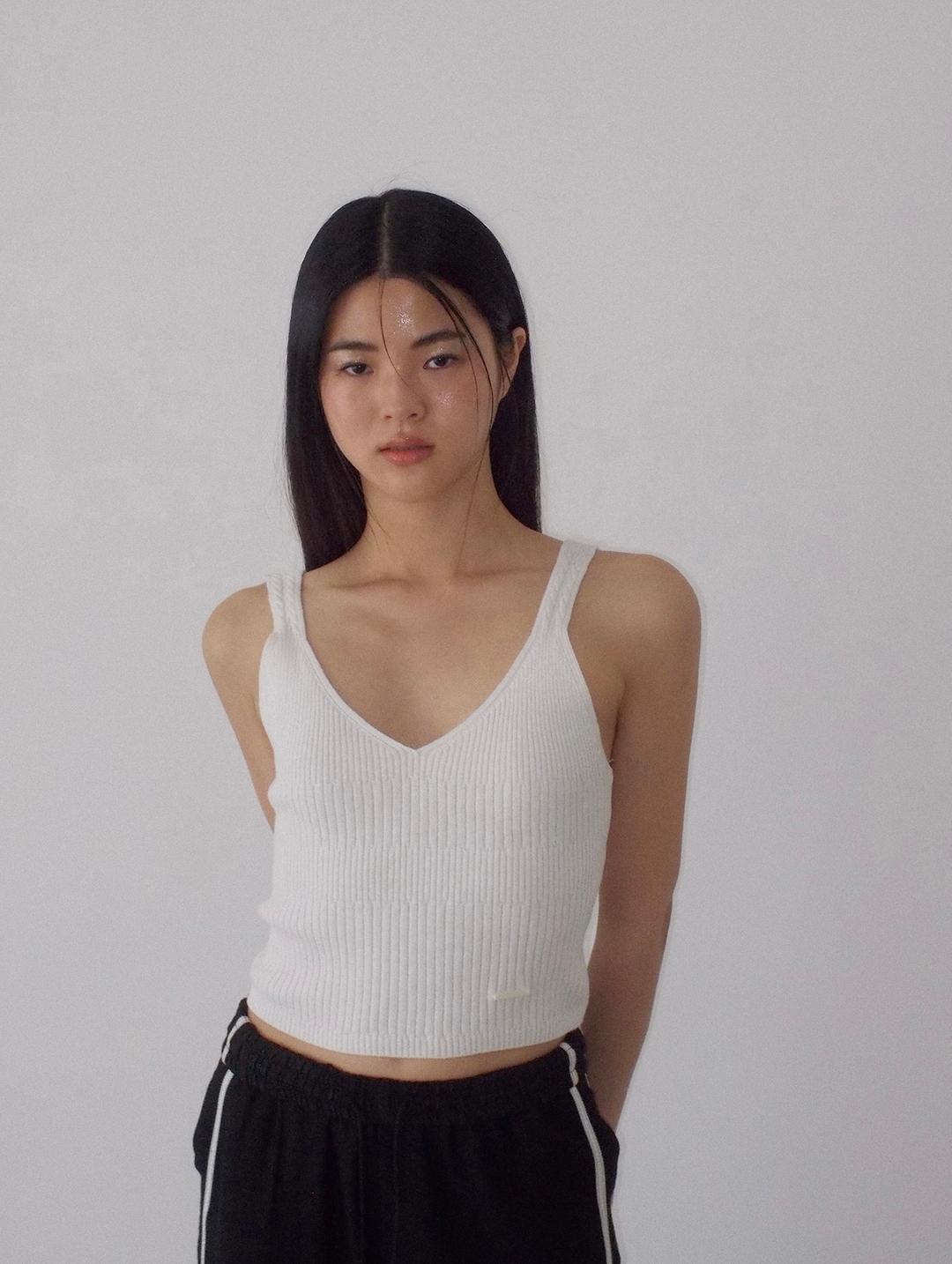 Twist sleeveless - white