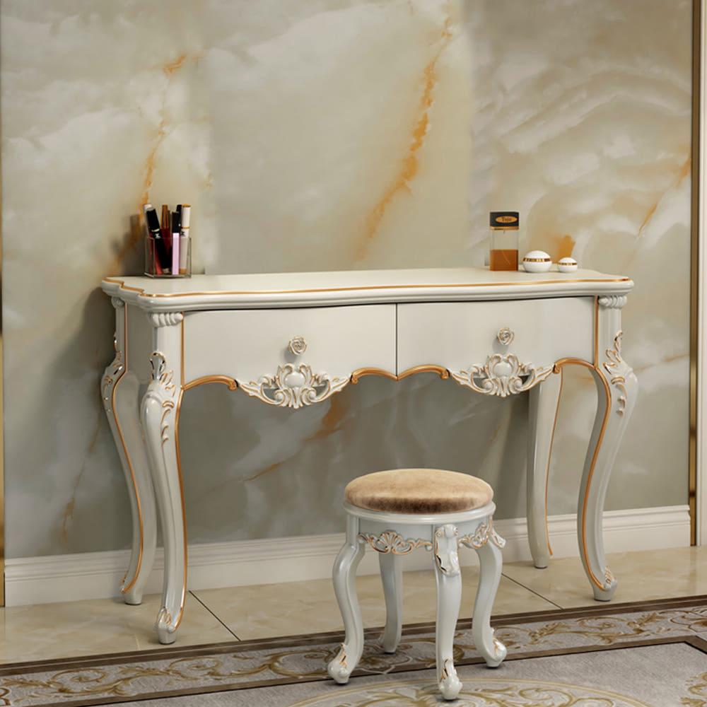 프로방스 서랍형 수입 화장대 거울없는 화이트 엔틱가구