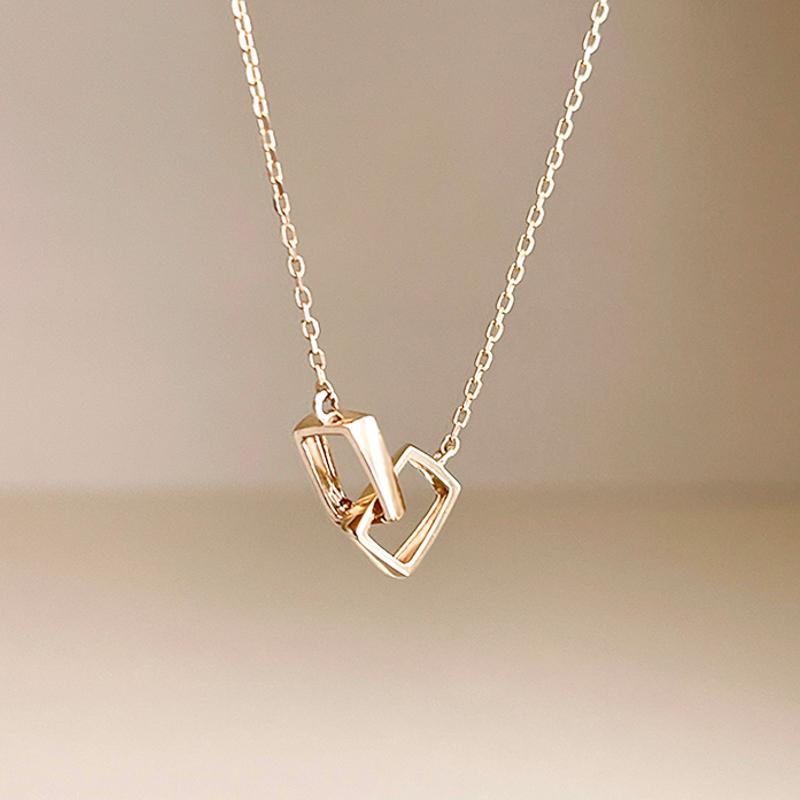 14k 트윈 프레임 목걸이