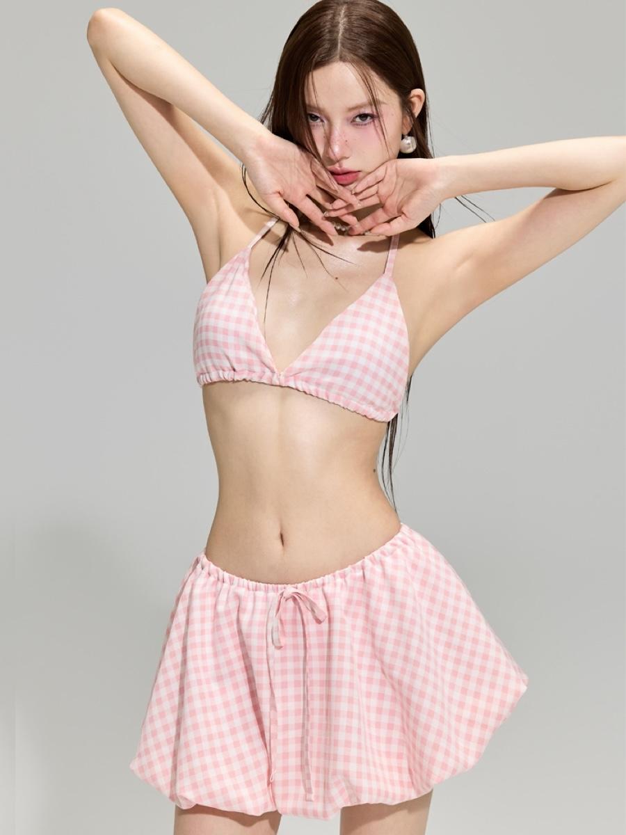 BABY GINGHAM PINK SET
