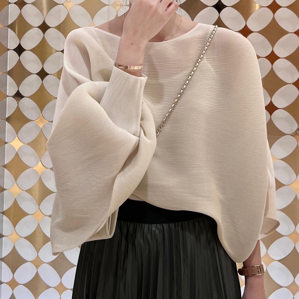 *수백장판매*케이프 플리츠 블라우스