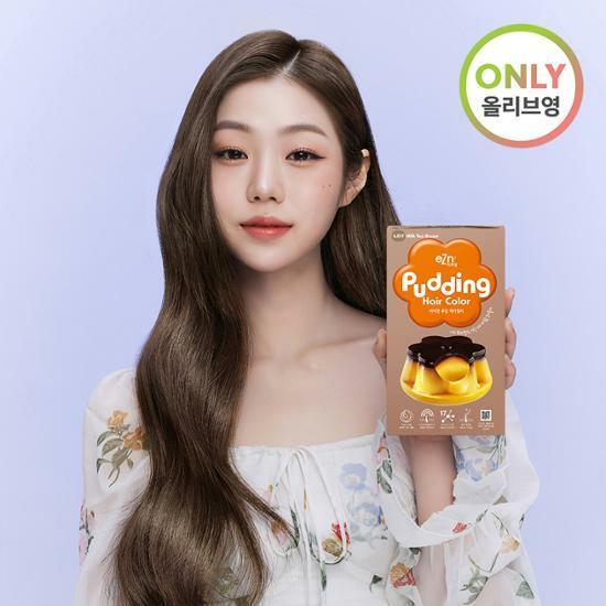 [한정기획] 이지엔 푸딩헤어컬러 6.01F 밀크티 브라운 기획
