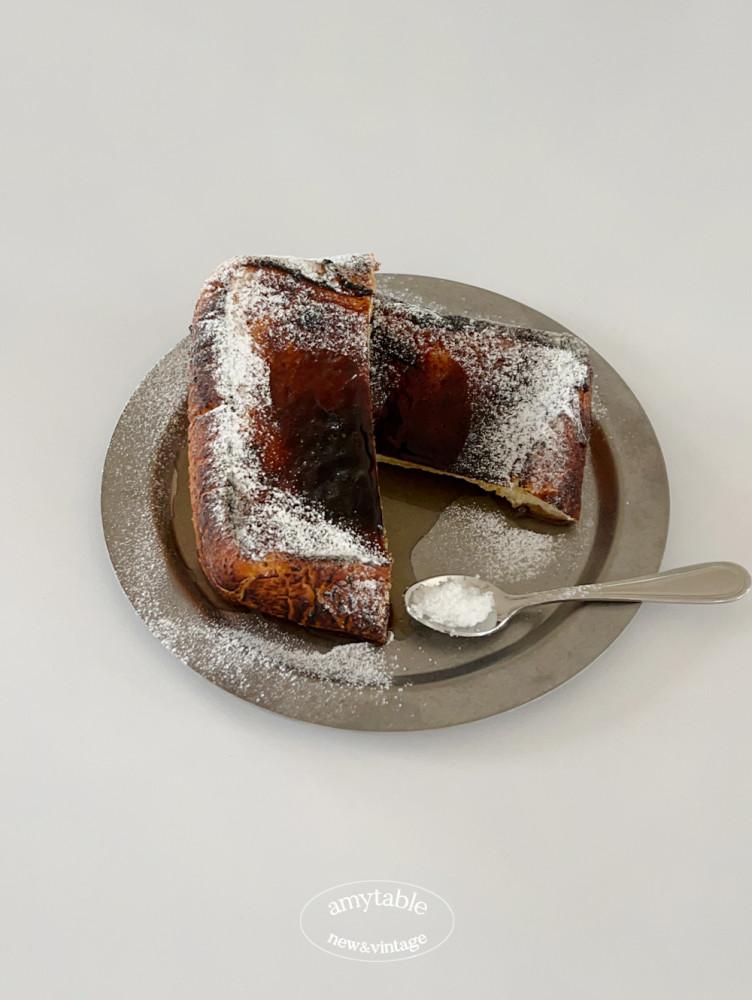 (에이미테이블) 빈티지 스텐 디저트 그릇 S