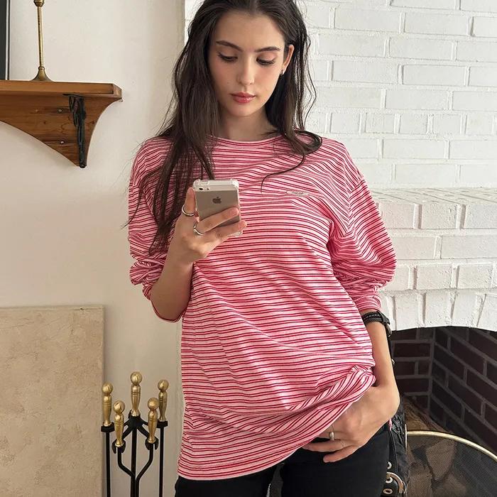 Oversized Essential ST Tee-Pink