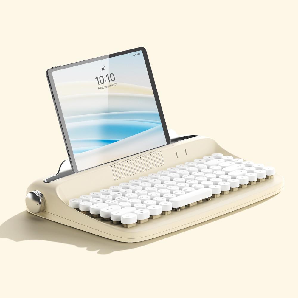 레트로 미니 블루투스 멀티페어링 키보드 B303(블루투스연결)