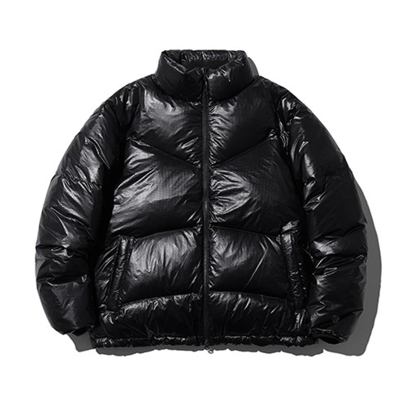 에센셜 푸퍼 덕다운 숏 패딩_글로시 블랙