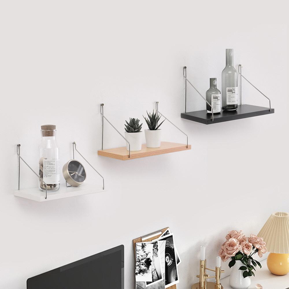 [무타공마켓]  못없이 붙이는 무타공 원목 벽선반 9종 (택1)