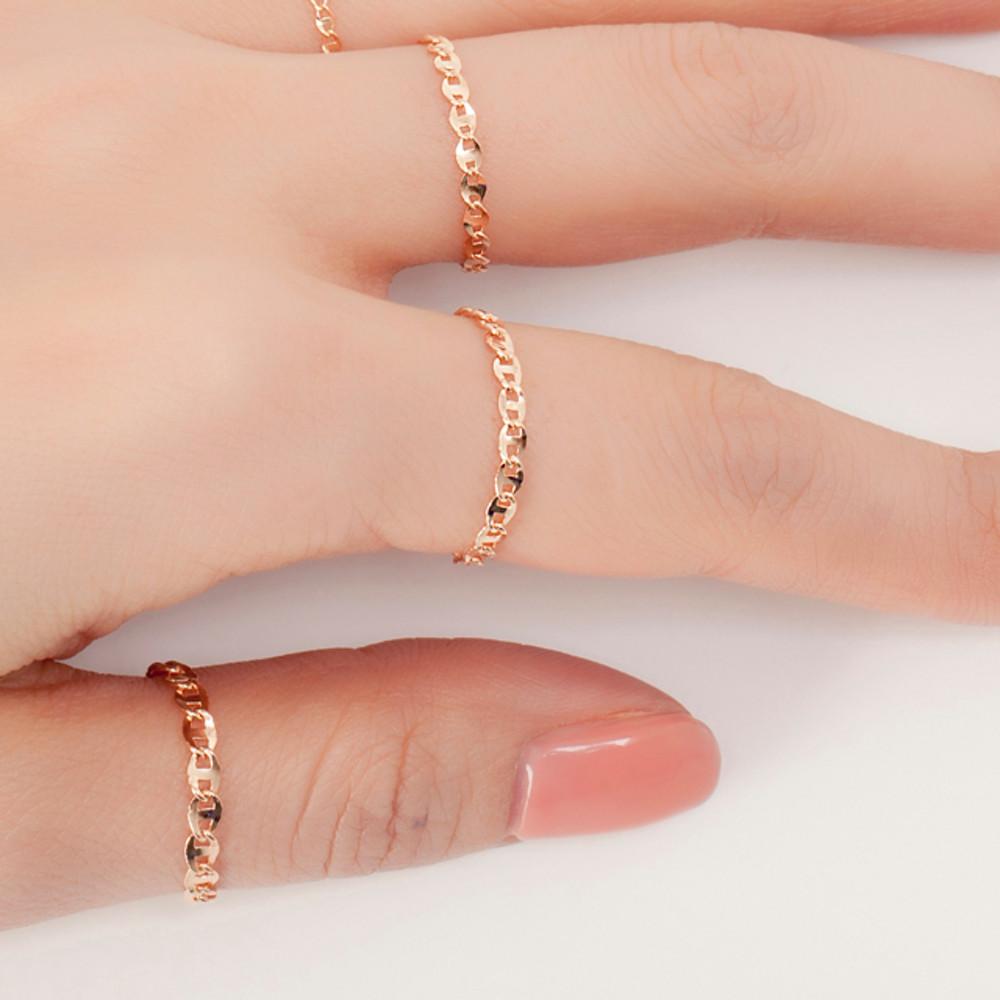 14k 18k 플랫 체인 반지