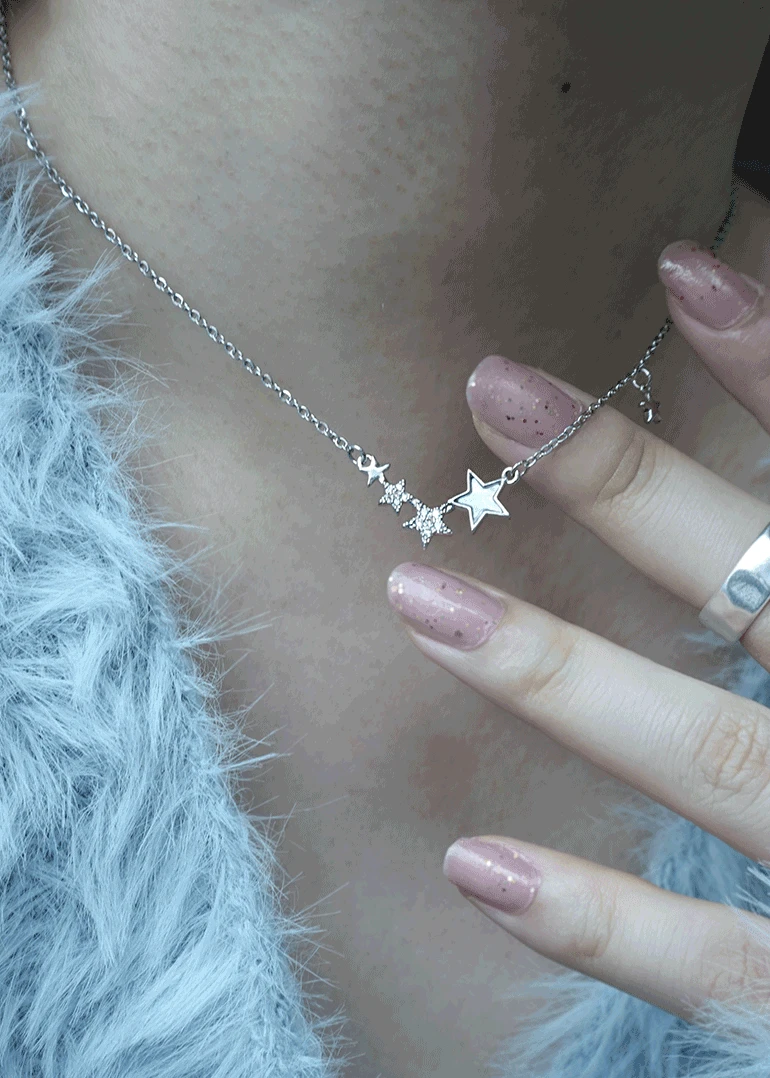 [s.steel] starry light necklace | 별빛 목걸이