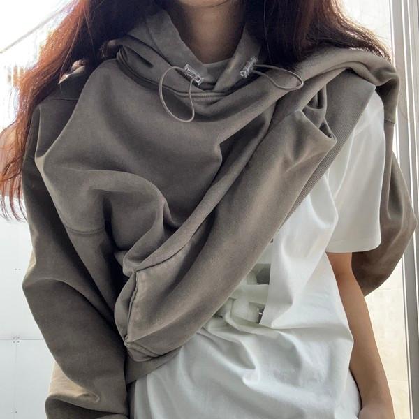 earth color hoodie