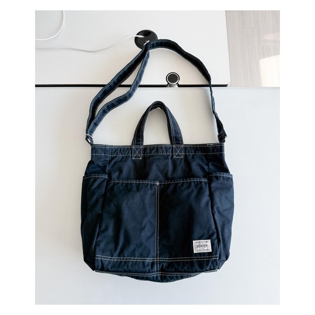 PORTER FAVOR - 2way Shoulder Tote Bag (Natural Indigo)