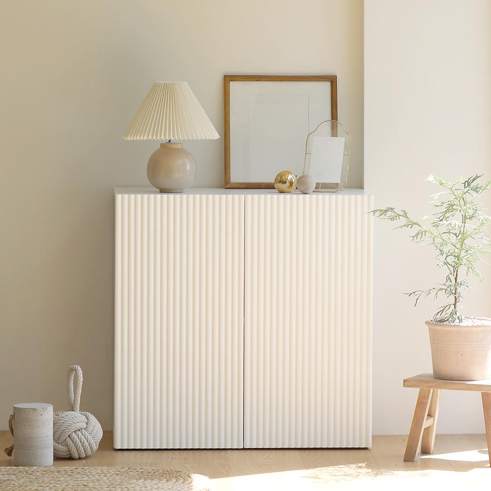 마틴 800 템바보드 높은 거실장 화이트수납장 TV다이