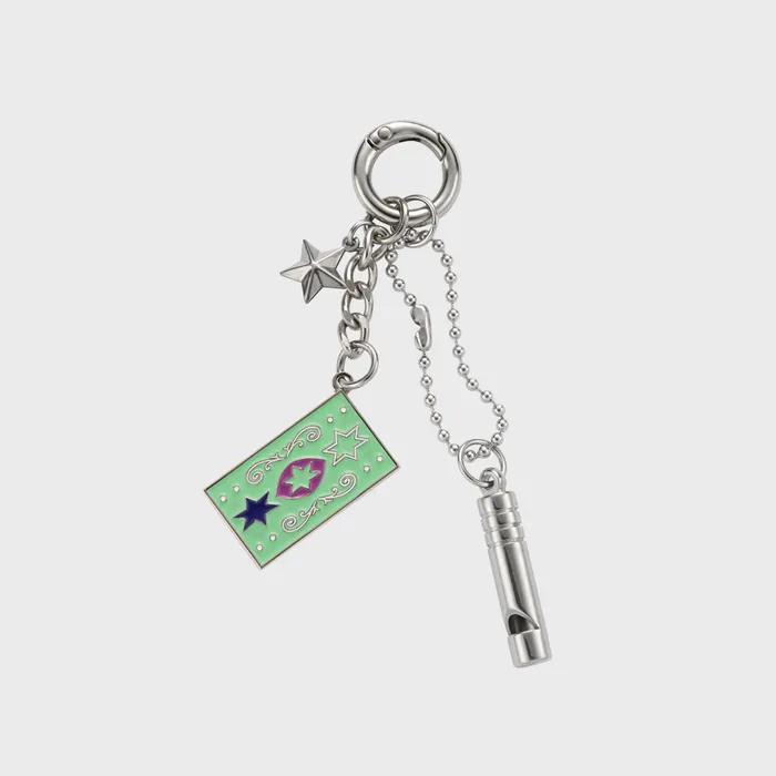 whistle keyring-mint