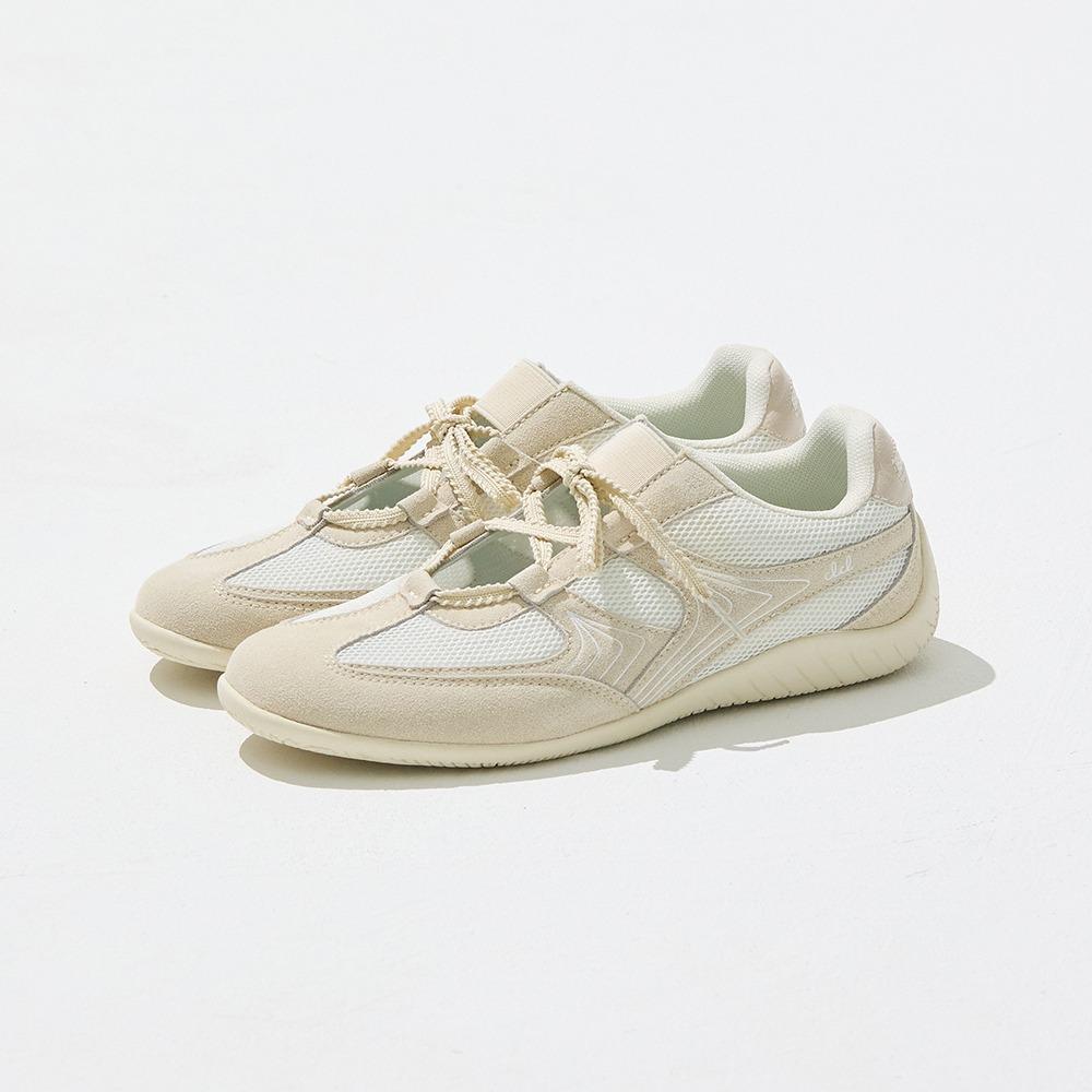 [8월 말 출고]  Nudge Lace Up Sneakers - Beige