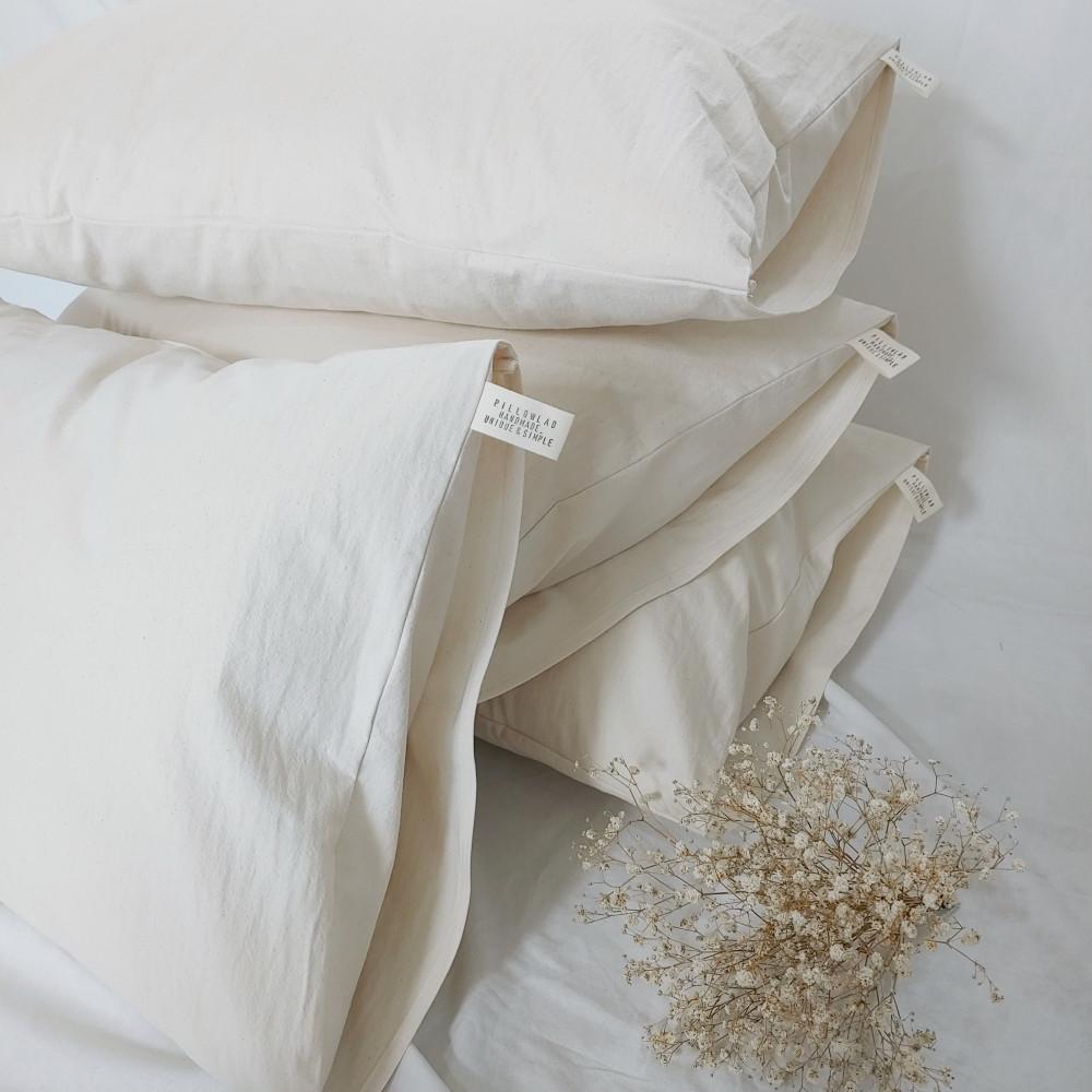 퓨어코튼 워싱광목 순면베개커버5070 자루형 핸드메이드