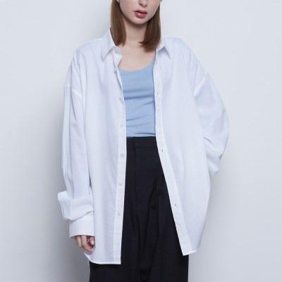 W05 basic over shirts white