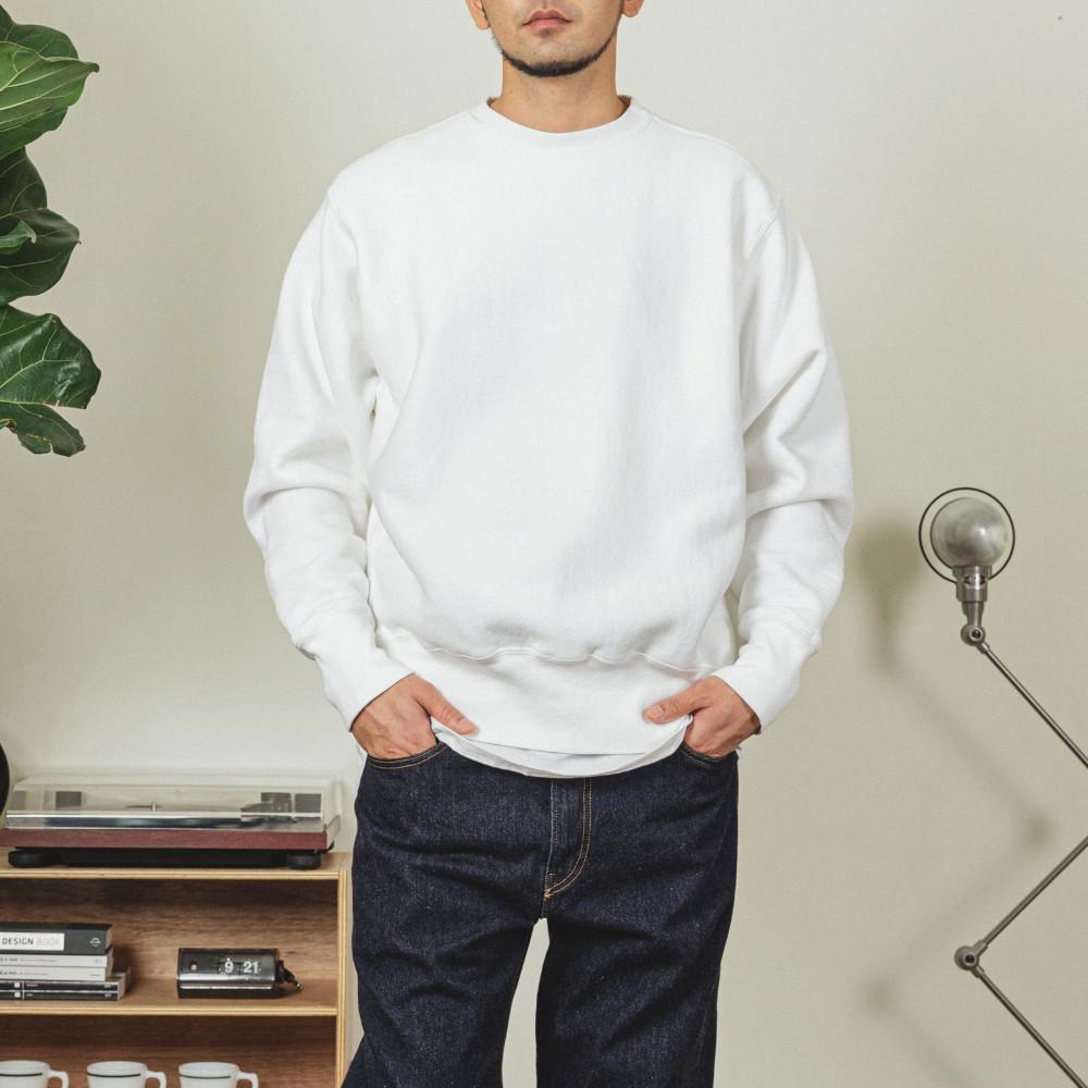 Cross Knit Crew Neck Sweat-shirts, White(캠버 크로스니트 크루넥 스웻셔츠, 화이트)