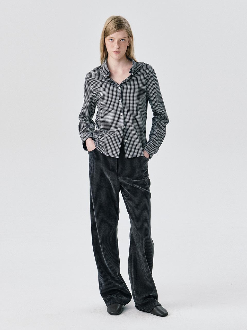 Corduroy Straight Pants_Dark Grey