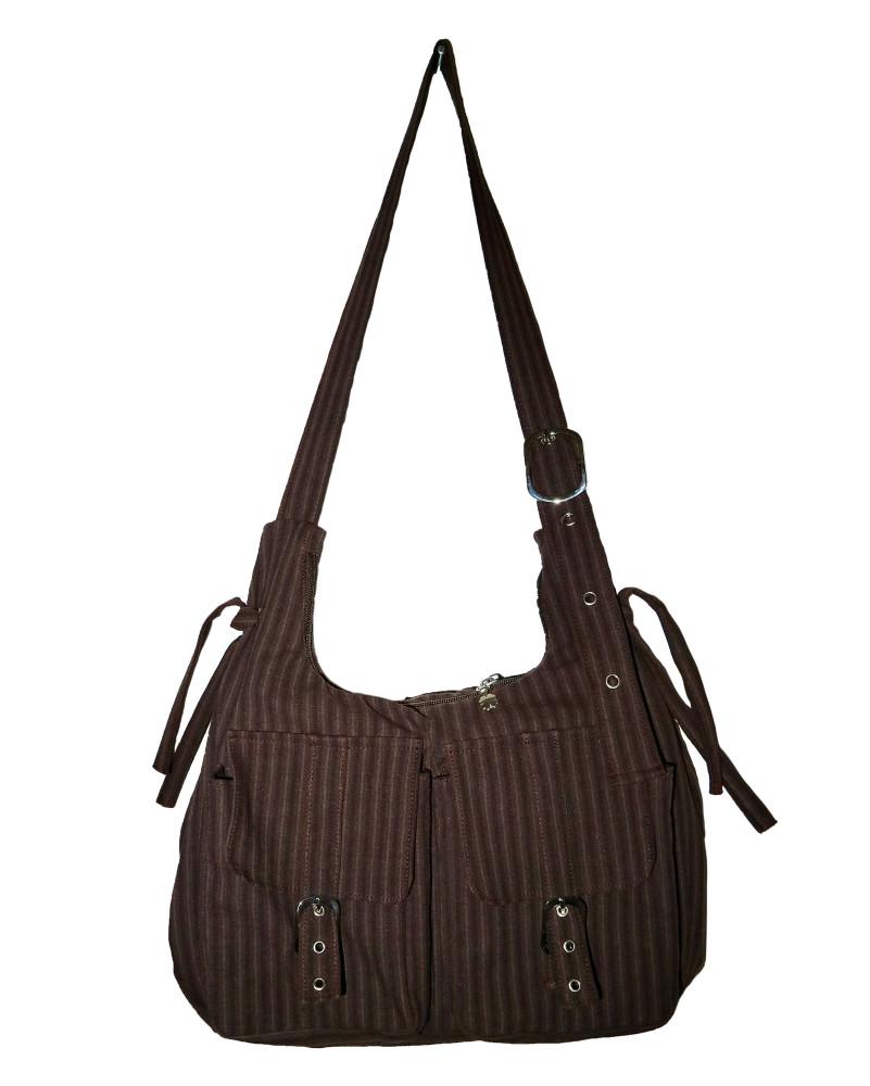핸드메이드 y2k 빈티지 가방 brown stripe bag