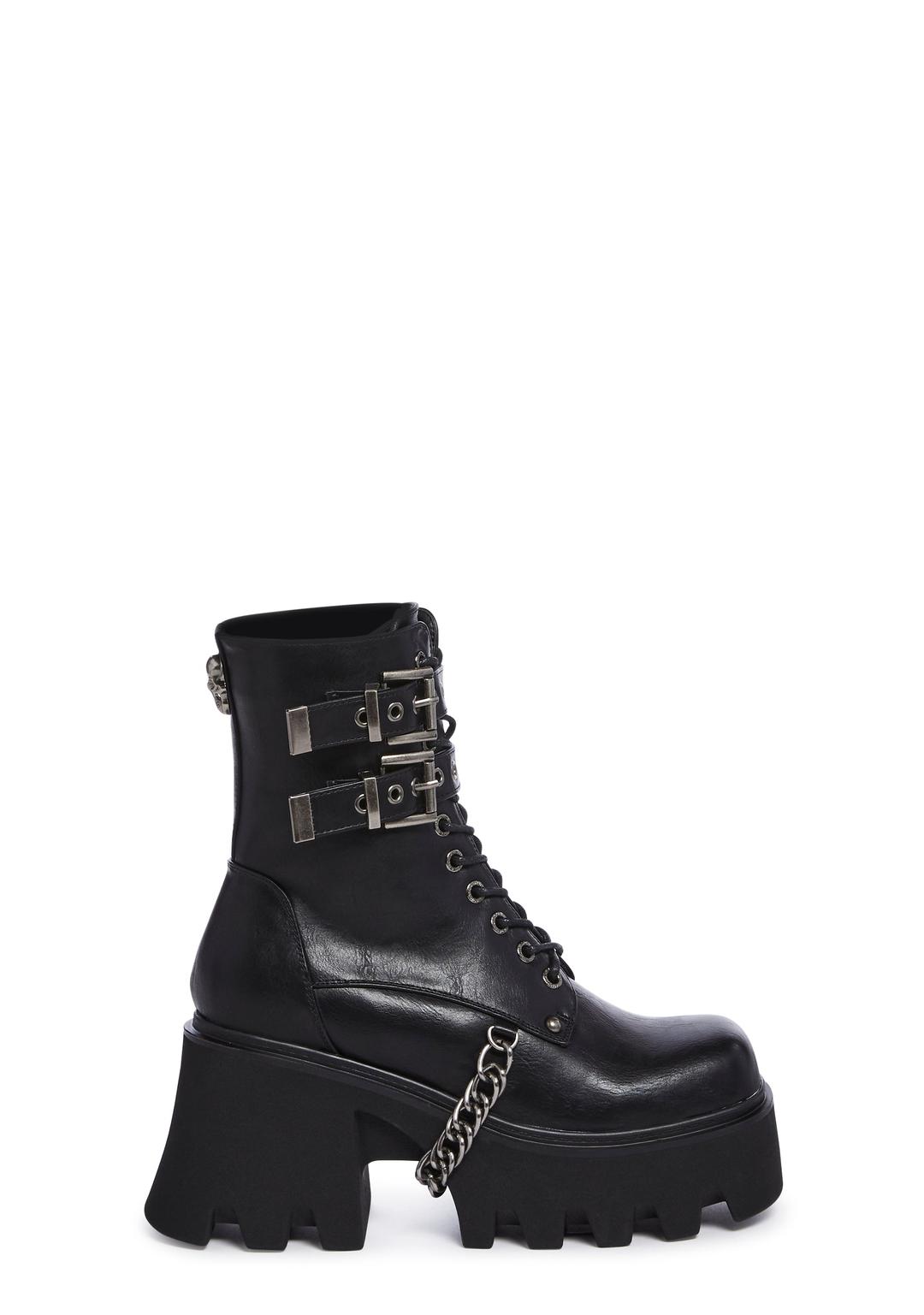Hostage Platform Ankle Boots - BLACK / US 5