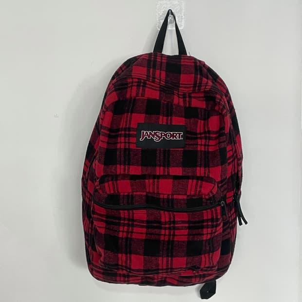 Jansport 잔스포츠 레드 체크 백팩  | 후루츠패밀리