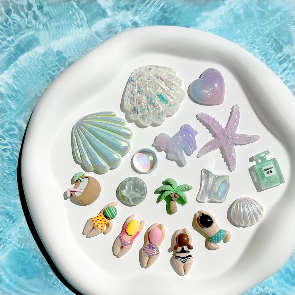 클로그 자비츠 샤록스 조개 물방울 파츠 여름 얼비츠 신발 악세사리 참