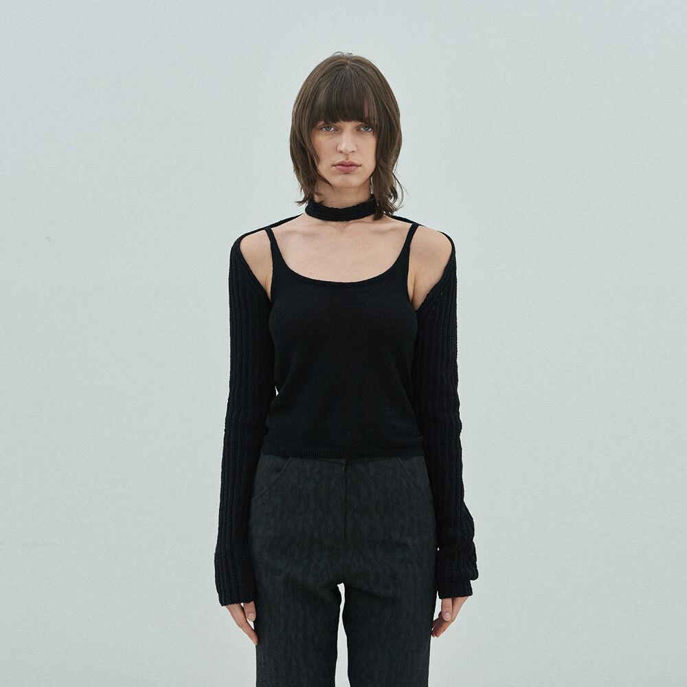 [3/28 순차출고] CHOKER KNIT BOLERO (black)