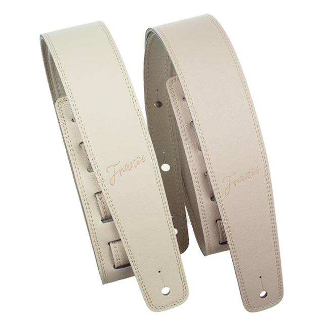 프라노이 사피아노 가죽기타스트랩 일렉 베이스 기타스트랩 아이보리