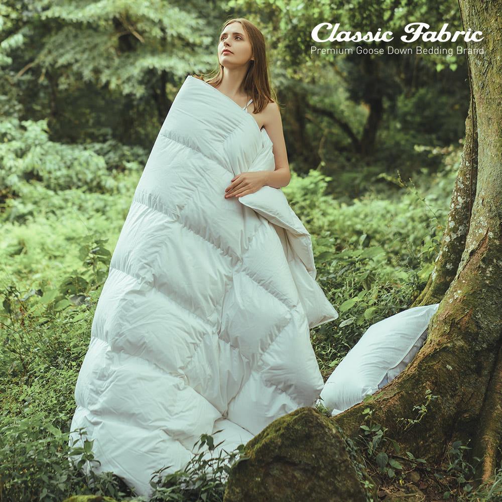 [네이버단독]클래식패브릭 헝가리 구스이불솜 솜털 거위털이불 화이트 겨울 SS650g