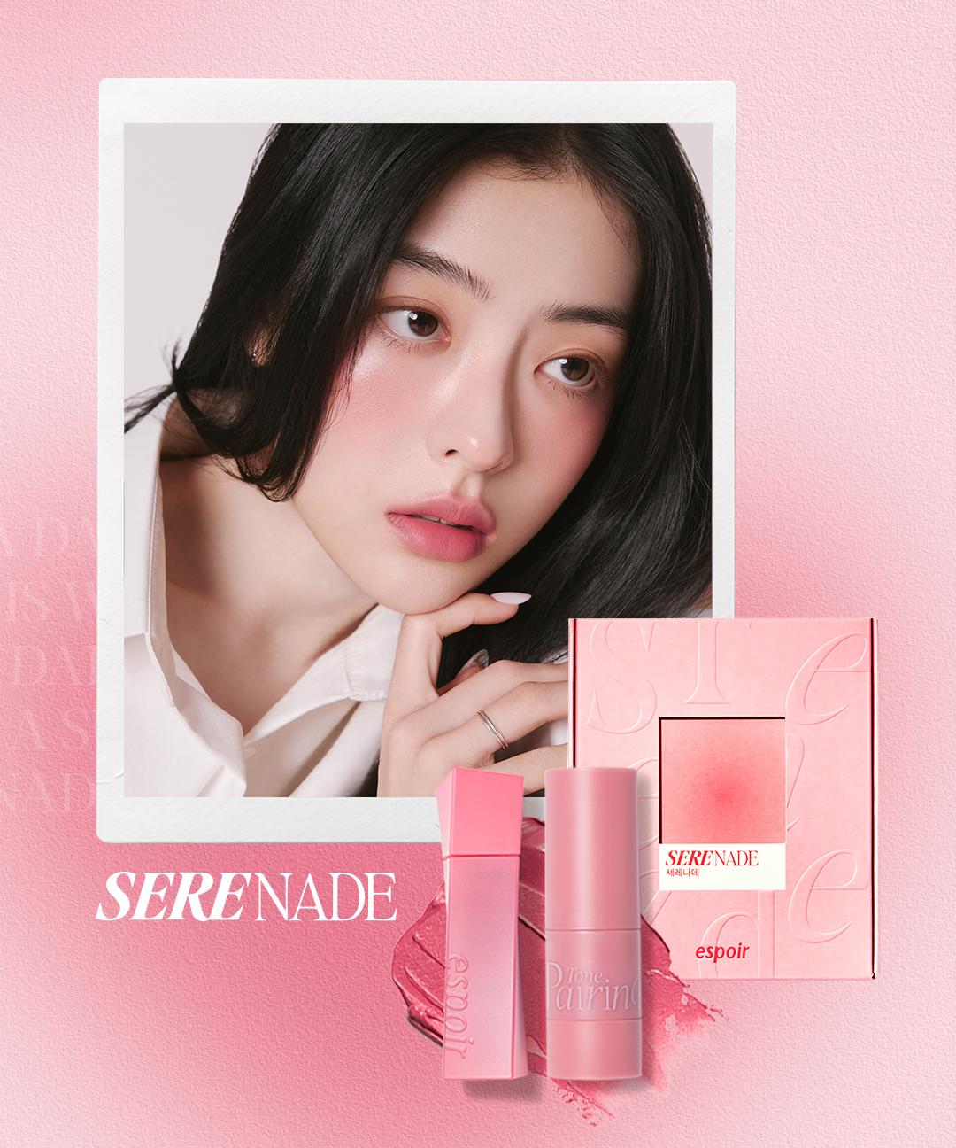 에스쁘아 🎀브러쉬/립펜슬 증정🎀 세레나데 에디션 꾸뛰르 블러벨벳 립틴트&리퀴드 치크 세트