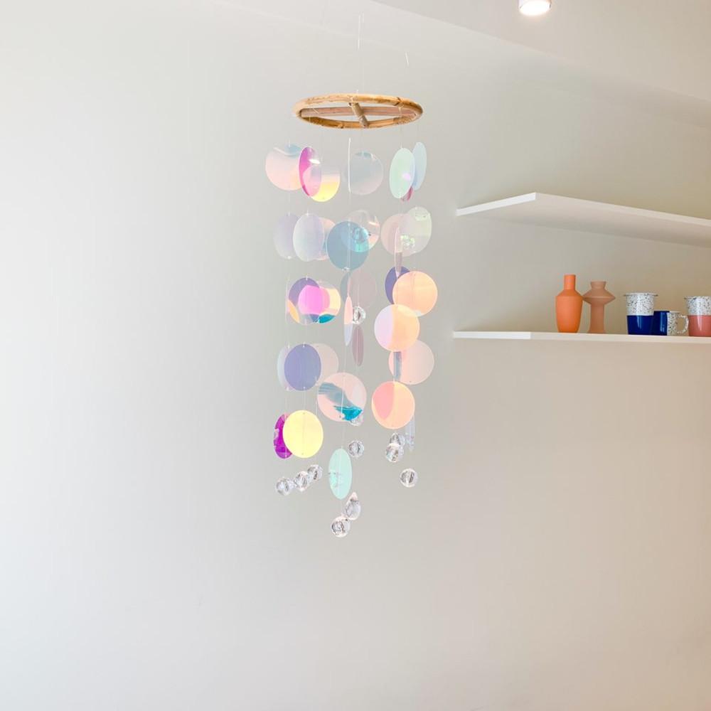 DIY 우드링 홀로그램모빌 키트 블루