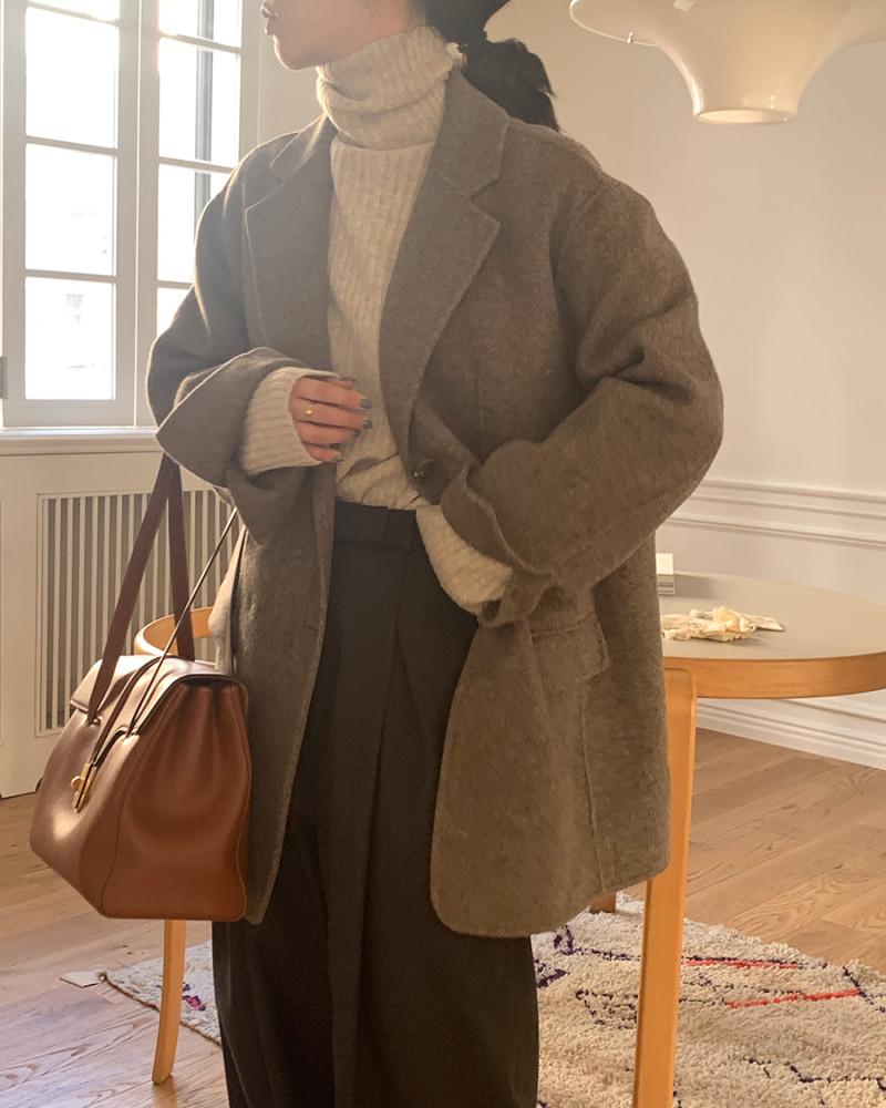 하프 핸드메이드 코트 3color