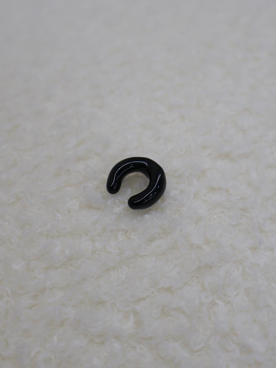 black glass earcuff