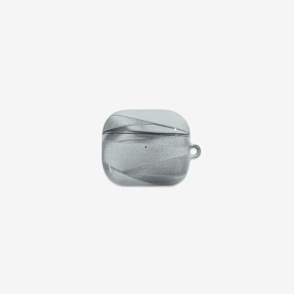 silver bandage glossy airpod case