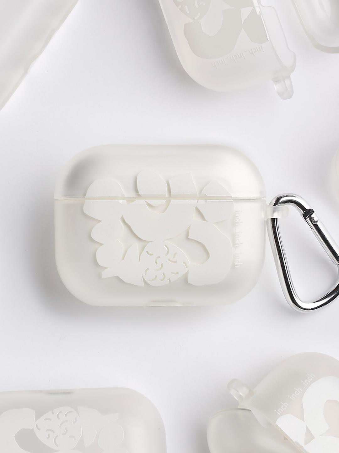 [AirPods PRO / AirPods 3]White Blocks Airpods Case (반투명)(키링 포함)